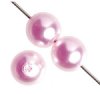 20 12mm True Pink Glass Pearl Beads