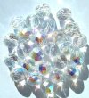 25 10mm Faceted Round Transparent Crystal AB Beads