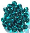 25 10mm Faceted Round Transparent Blue Zircon Firepolish Beads