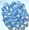 25 10mm Faceted Round Transparent Light Sapphire Firepolish Beads
