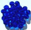 25 10mm Faceted Round Transparent Sapphire Firepolish Beads