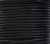 25m of 2mm Round Black Leather Cord