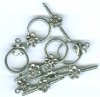 5 21mm Antique Silver Daisy Toggles