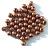 50 8mm Round Antique Copper Metal Beads