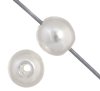 16 inch strand of 3mm White Round Glass Pearl Beads