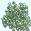 50 6mm Faceted Peridot AB Firepolish Beads