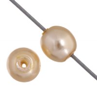 16 inch strand of 3mm Cream Round Glass Pearl Beads