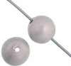 16 inch strand of 8mm Round Grey Rainbow Lustre Glass Pearl Beads