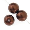 20 12mm Dark Bronze Glass Pearl Beads