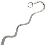 1 85mm Nickel Plated Small Squiggle Bookmark