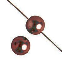 16 inch strand of 4mm Dark Bronze Round Glass Pearl Beads