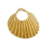 1 Anti-Tarnish Brass 21mm Shell Pendant