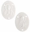 10 22x17mm White Acrylic Missionary 3 Hole Rosary Connector