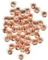 50 6mm Round Pleated Bright Copper Metal Beads