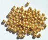100 4mm Faceted Metallic Bright Gold Firepolish Beads