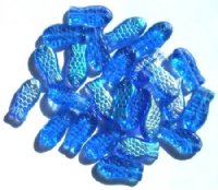 25 15mm Transparent Sapphire AB Fish Beads