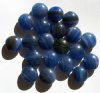 20 13x6mm Flat Rounded Blue Marble Disk Beads
