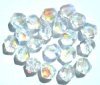 20 10mm Faceted Crystal AB Nugget Firepolish Beads