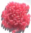100 9x4mm Raspberry Marble Oval Beads