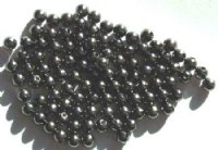 100 5mm Round Gunmetal Metal Beads