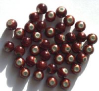 40 6mm Round Cinnamon Brown Miracle Beads