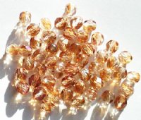 50 6mm Faceted Crystal Celsian Firepolish Beads