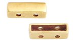 1 4x12mm 2 Hole Anti-Tarnish Brass Spacer Bar