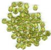 50 6mm Faceted Olive Copperlined Firepolish Beads
