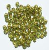 100 4mm Faceted Copperlined Olive Beads