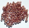 100 4mm Faceted Copperlined Amethyst Firepolish Beads