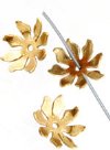2 12mm Anti-Tarnish Brass Flower Bead Caps