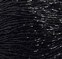 1 Hank of 10/0 Two-Cut Opaque Black Seed Beads