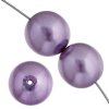 16 inch strand of 8mm Purple Glass Pearl Beads