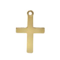 GF025 1, 16x10mm Gold Filled Flat Cross Pendant