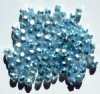 100 4mm Faceted Light Blue Pearl Firepolish Beads