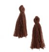 Pack of 10, 1 Inch Light Brown Cotton Tassels
