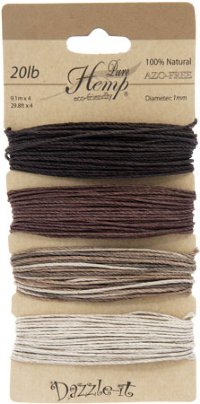 Dazzle-It! Earthy Color Mix 20lb Hemp Cord - Carded