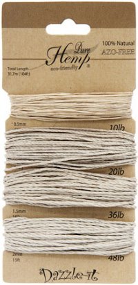 Dazzle-It! Natural Mix Hemp Cord (Carded)