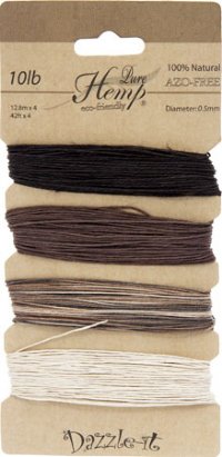 Dazzle-It! Earthy Color Mix 10lb Hemp Cord - Carded