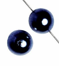 20 12mm Navy Blue Glass Pearl Beads