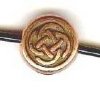 1 7x3mm TierraCast Flat Antique Copper Disk Bead with Celtic Knot Design