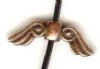 1 5x14mm Antique Copper TierraCast Angel Wing Bead