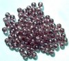 100 6mm Round Lustre Light Amethyst Glass Beads