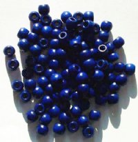 100 5x6mm Blue Crow Wood Beads