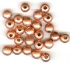 25 8mm Round Solid Copper Metal Beads