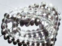 16 inch strand of 8mm Round Quartz Crystal Beads