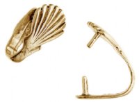1 13mm Anti-Tarnish Brass Shell Pinch Bail