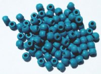 100 5x6mm Turquoise Crow Wood Beads