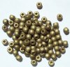 100 5x6mm Gold Lacquered Crow Wood Beads