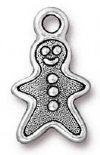 1 19x11mm TierraCast Antique Silver Gingerbread Man Pendant